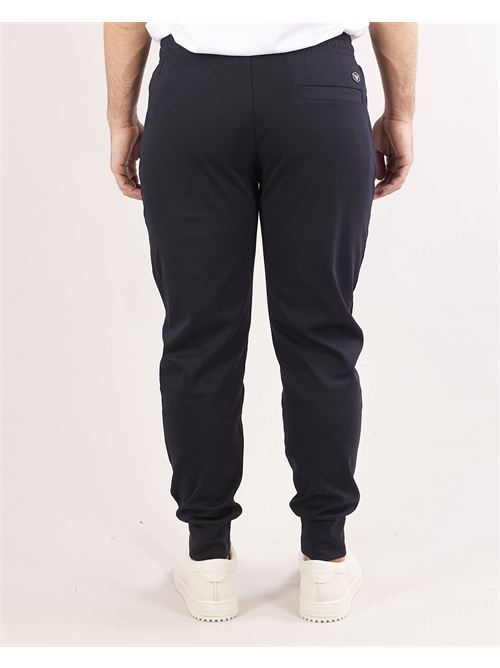 Jogger trousers in Roma stitch fabric Emporio Armani EMPORIO ARMANI | Trousers | 8N1P721JBTZ89